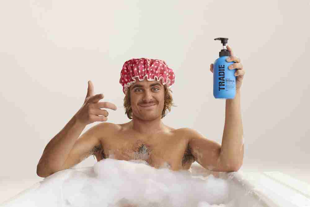 Tradie scrubs up alright with the Inspired Unemployed for the new body wash range via The Incubator