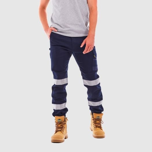Cuffed Flex Skinny Pant with 2 Tape