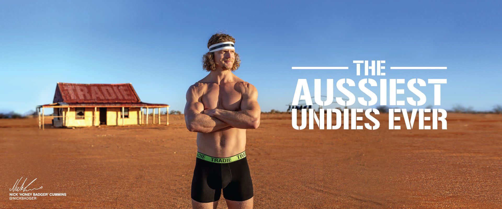 Nick 'The Honey Badger' Cummins is here for the new Tradie Underwear promo  - Blog