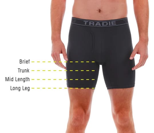 TRADIE | Bamboo No Chafe Trunk – Long Leg